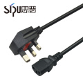 SIPU high quality wholesale 220v ac copper uk power cord for computer